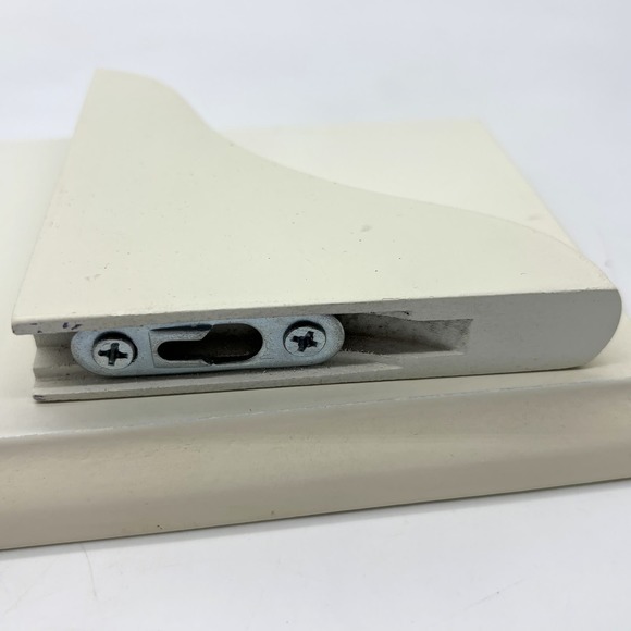 Distressed 16"x5" White Wall Shelf Ledge Painted Wood Composite Shelf Home Decor - Picture 3 of 6